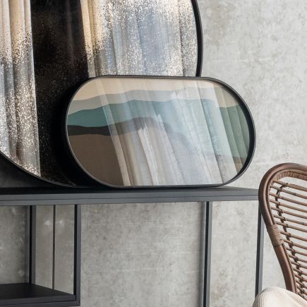 Decoración con Bandeja de Vidrio Ovalada ‘Wabi Sabi’