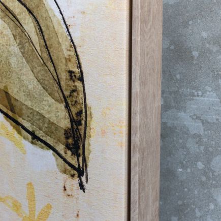 Detalle lateral del Cuadro Serigrafiado Floral Senses