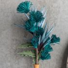 Detalle sobre florero de la Flor Artificial Azul Kiribati