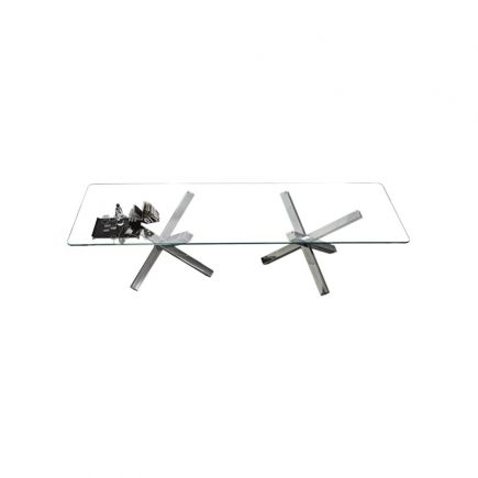 Aikido double base glass table | Procomobel