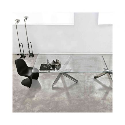 Aikido double base glass table | Procomobel