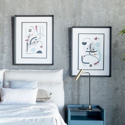 Set 2 Abstract Paintings 'Roques' | Procomobel