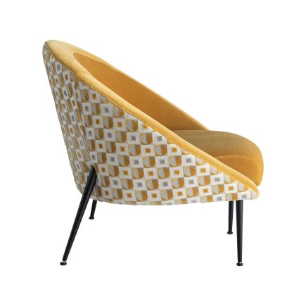 San 'Francisco' Mustard Upholstered Armchair | Procomobel