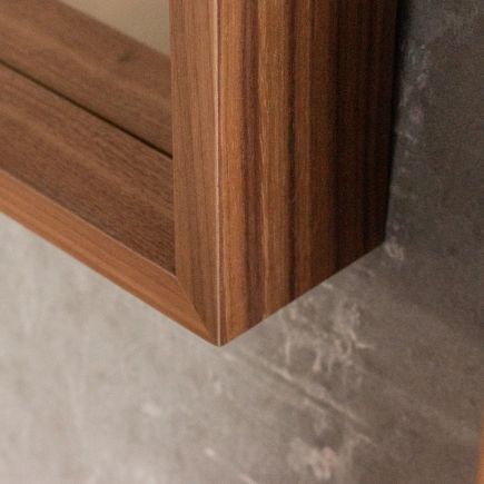Small Walnut Square Mirror 'Foroy' | Procomobel
