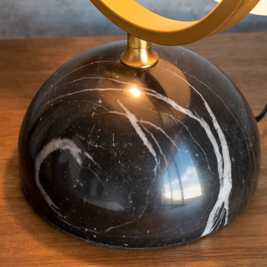 Gold and black marble lamp 'Noir'