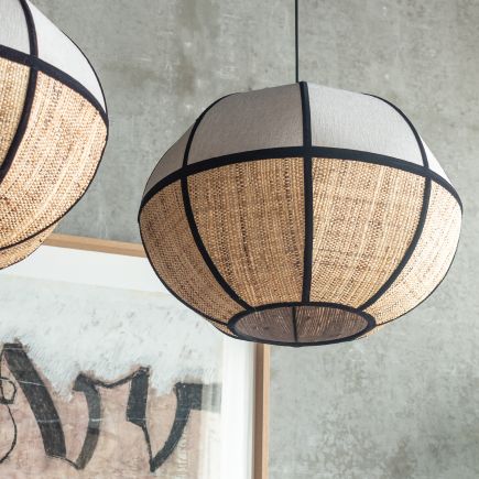 Grey and Natural Ceiling Lamp 'Perla' | Procomobel