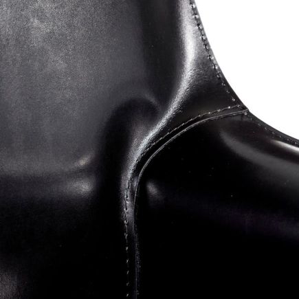 Black leather dining chair 'Jourdain' | Procomobel