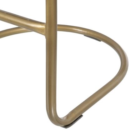 Brown Metal and Leather Stool 'Begue' | Procomobel