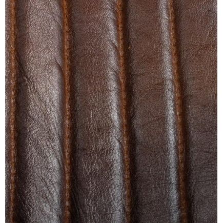 Brown Metal and Leather Stool 'Begue' | Procomobel
