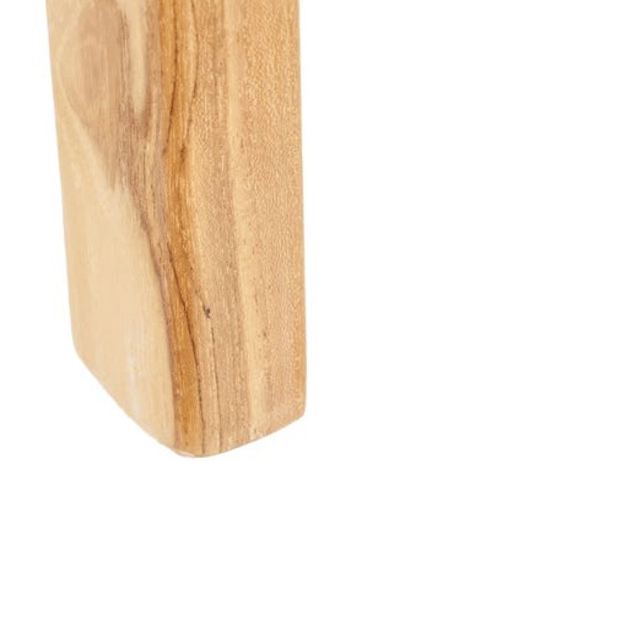 Silla Madera de Teca-Piel Beige ‘Parmentier’