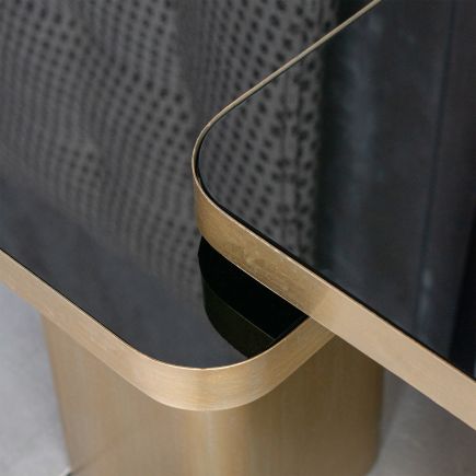 Set of 2 Metal and Glass Coffee Tables 'Dasanach' | Procomobel