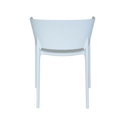 Vista Trasera Sillón de Exterior Fibra de Vidrio ‘Africa’ Blanco