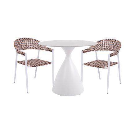 Outdoor Set Table and 2 Chairs 'Castel' | Procomobel