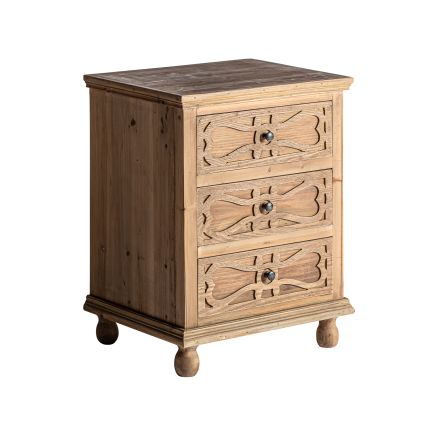Elm Wood Bedside Table 'Reiken' | Procomobel
