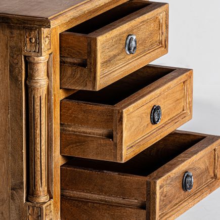 Mango Wood Bedside Table 'Dufort' | Procomobel
