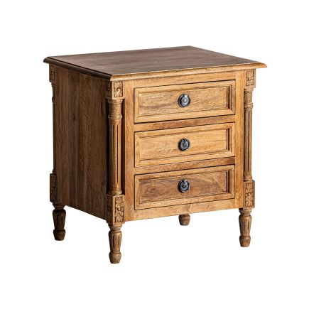 Mango Wood Bedside Table 'Dufort' | Procomobel