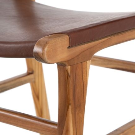 Teak-Leather Chair 'Gervais' | Procomobel