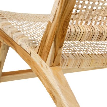 Imagen de Detalle Butaca Madera de Teca Natural ‘Chapuis’