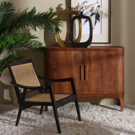 Armchair Armrests Black Wood 'Chambon' | Procomobel