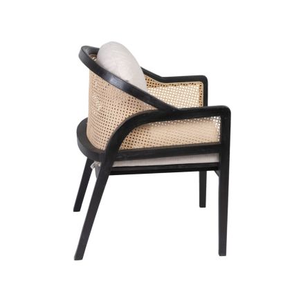 Wooden lounge chair with cushions 'Stephan' | Procomobel