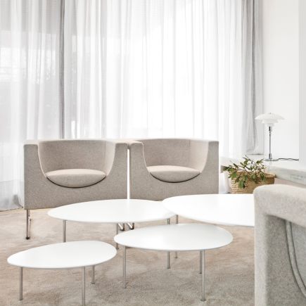 Extra Large White Coffee Table 'Eclipse' | Procomobel