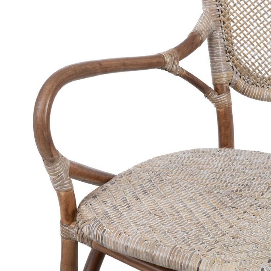 Rattan Armrest Chair 'Poncet'