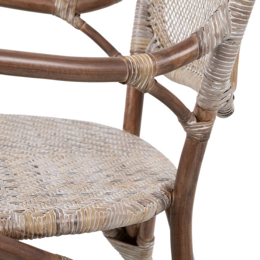 Rattan Armrest Chair 'Poncet'