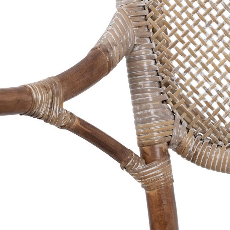 Rattan Armrest Chair 'Poncet'
