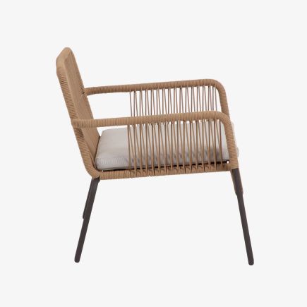 Beige Rope Armchair 'Samanta' | Procomobel