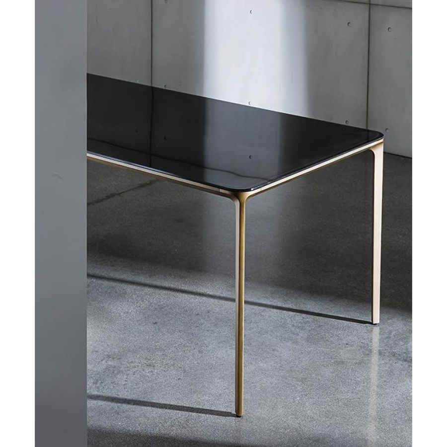 Mesa rectangular en cristal ‘Slim’