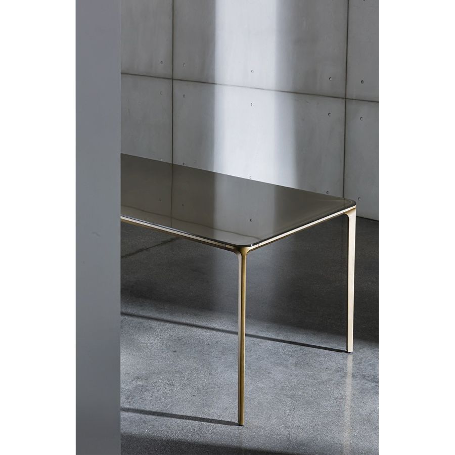 Slim' rectangular glass table