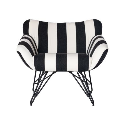 Black and White Printed Armchair 'Yucón' | Procomobel
