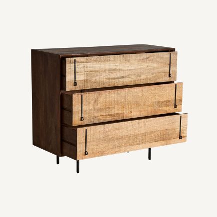 Trille' Wooden Handle Chest of Drawers | Procomobel