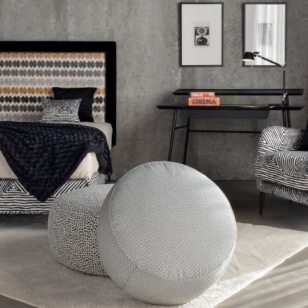 Geometric Upholstered Puff Cochem | Procomobel