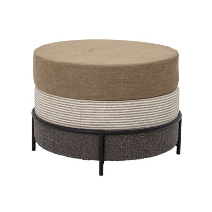 Round Brown Puff 'Sjon' | Procomobel