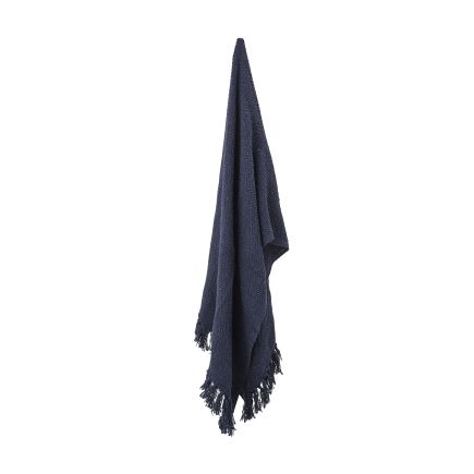 Recycled Cotton Blue Blanket 'Skaoi' | Procomobel