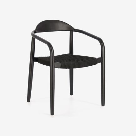 Black Wooden Rope Chair 'Nina' | Procomobel