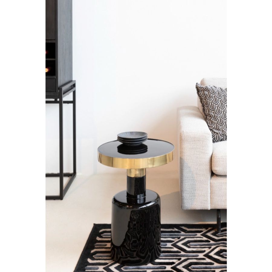 High Side Table Enameled Steel 'Bracone'