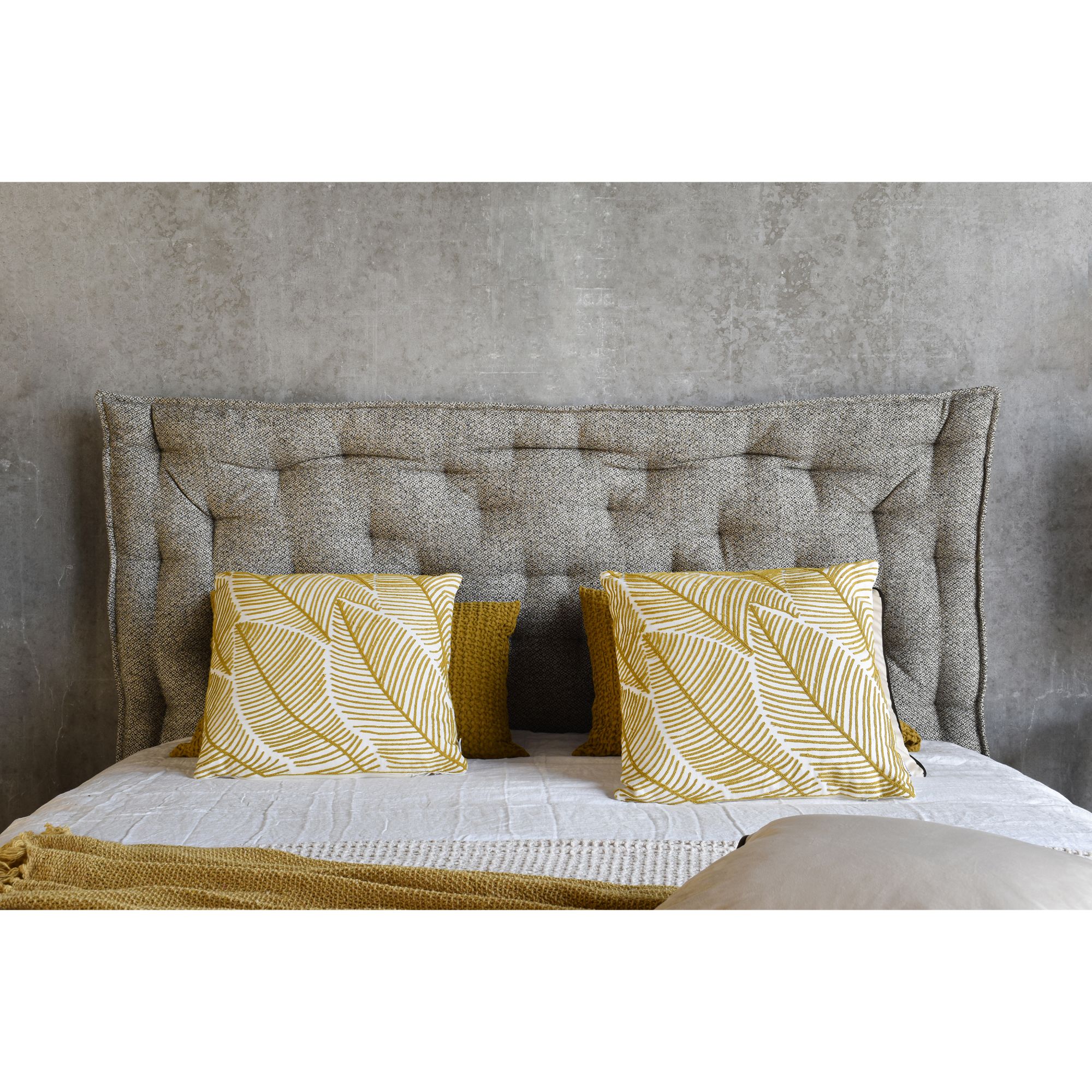 Madrid' Green Shades Capitoné Headboard