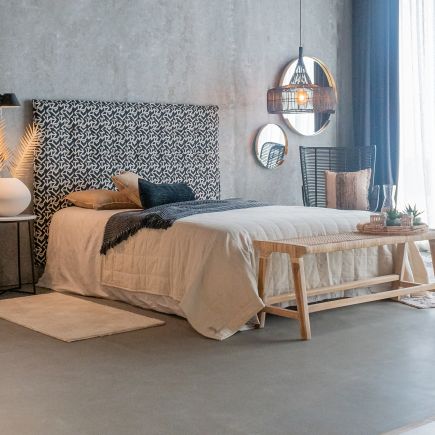 Black/Beige Upholstered Headboard 'Triana' | Procomobel