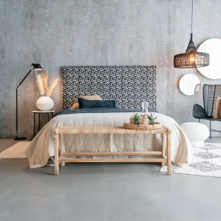 Black/Beige Upholstered Headboard 'Triana' | Procomobel