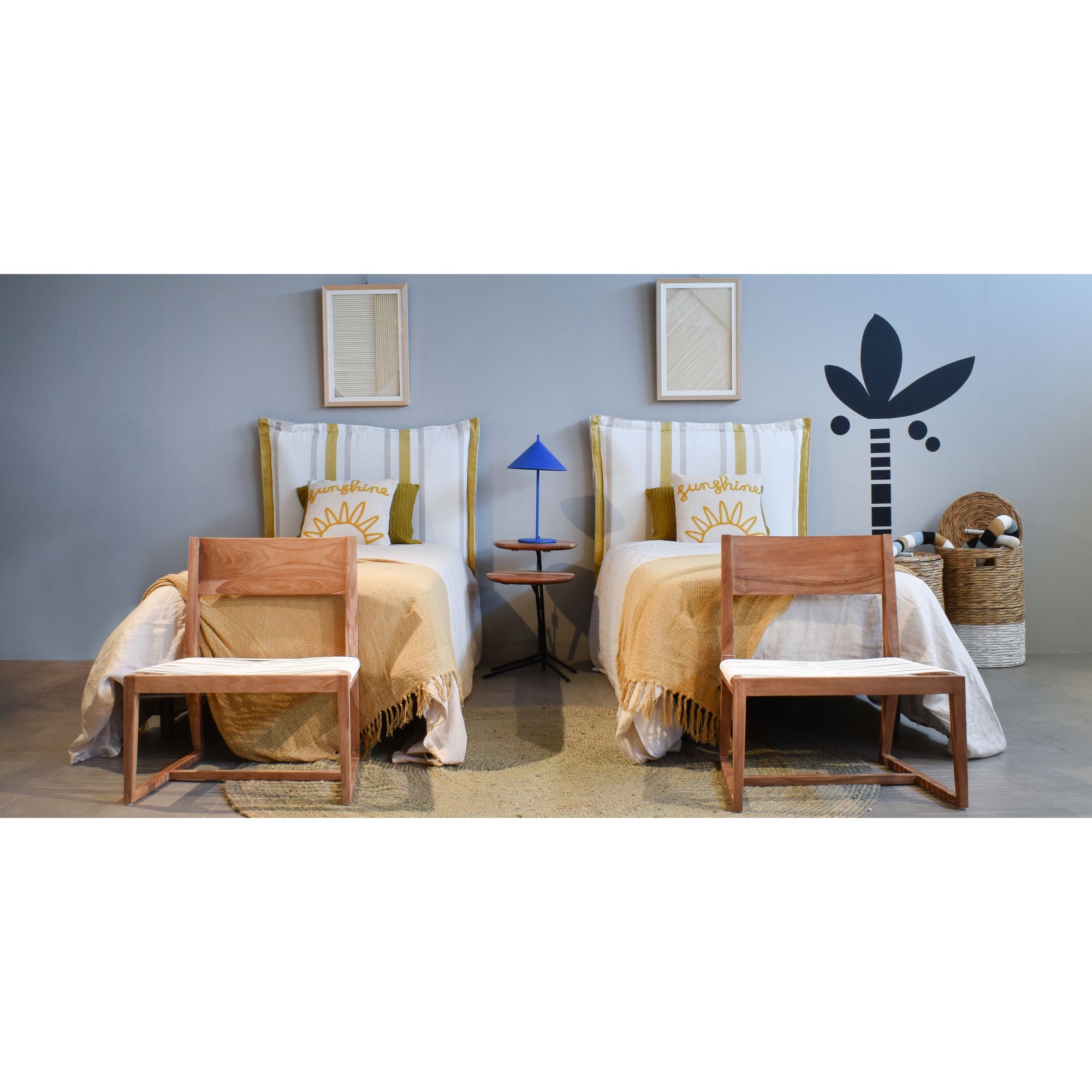 Moscow' Striped Upholstered Headboard