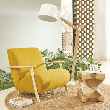 Upholstered Ash Armchair 'Meghan' | Procomobel