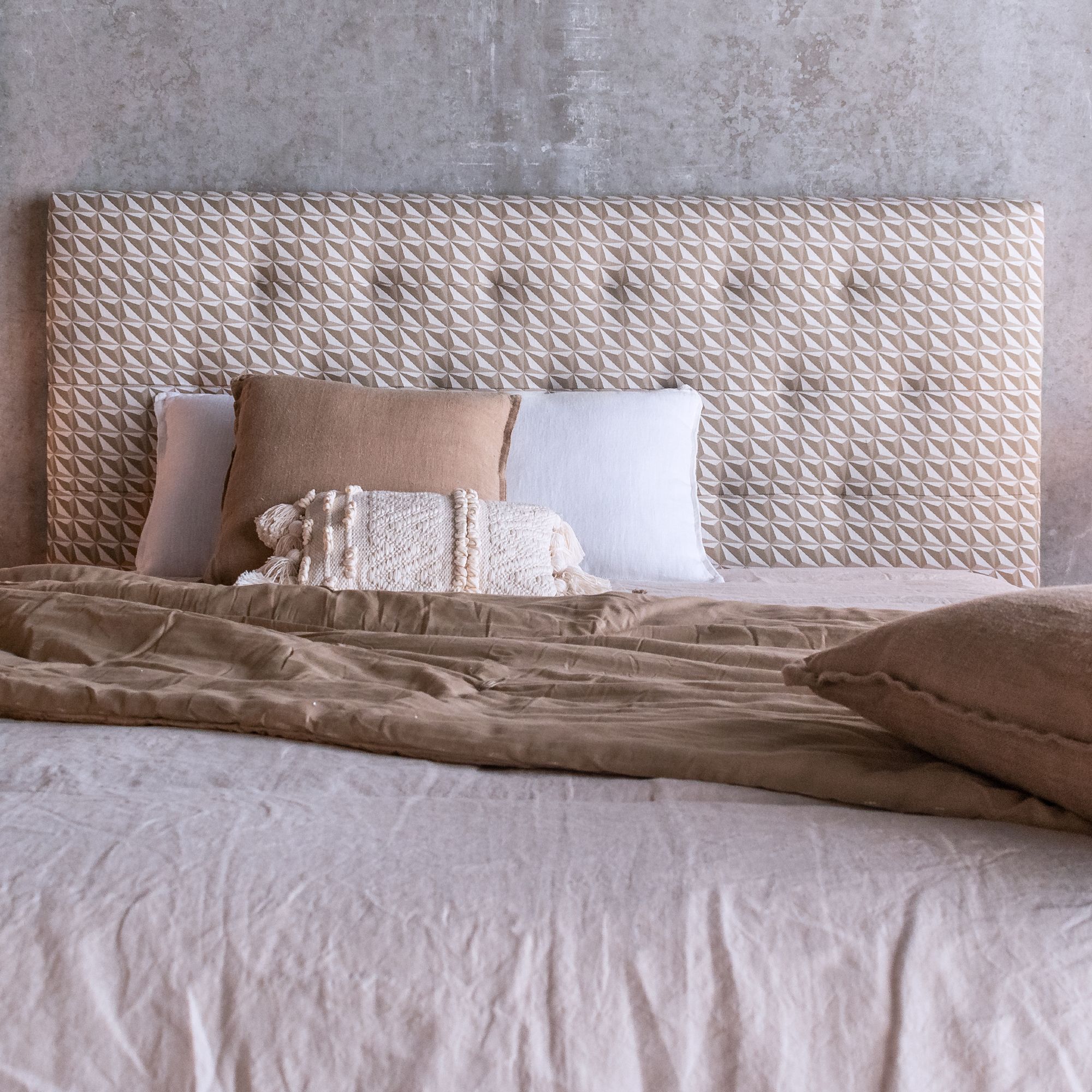 Helsinki' Geometric Printed Headboard