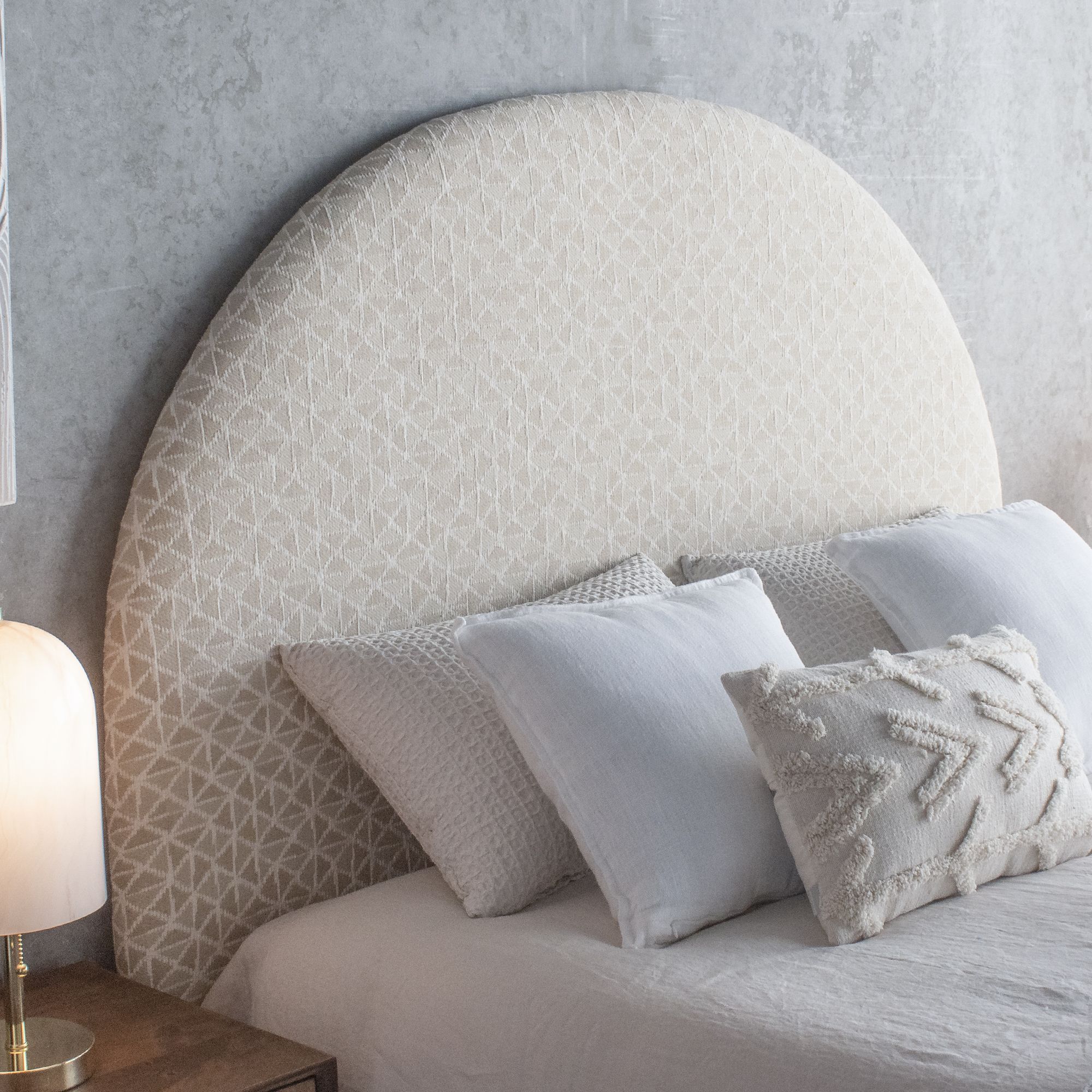 Curved Upholstered Headboard 'Ljubljana'