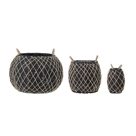 Set of 3 seaweed baskets 'Kai' | Procomobel