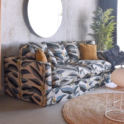 4 Seater Sofa Floral Print Garona | Procomobel