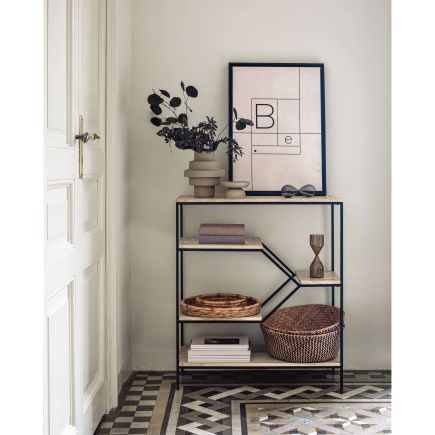 Foto en Ambiente Estantería de Madera de Mango y Acero Push negro