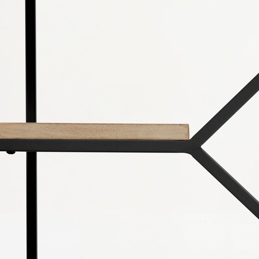 Handle Wood and Steel 'Push' Shelf
