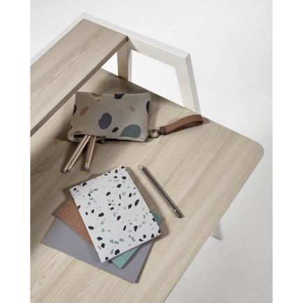 Natural and White Finish Desk 'Aarhu' | Procomobel